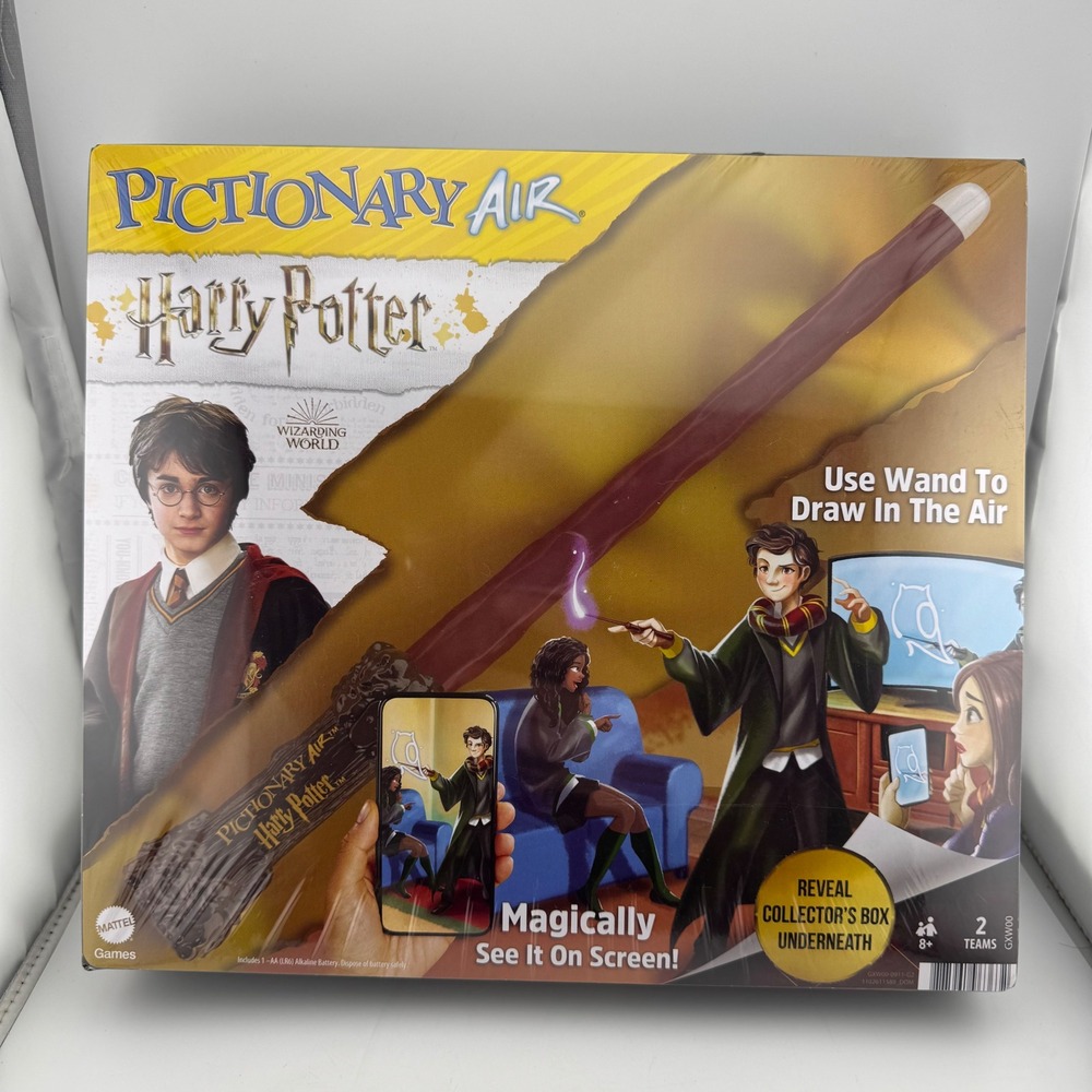 Mattel Pictionary Air Harry Potter Game New Wizarding World Wand GXW00